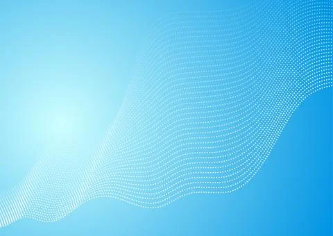 Bright blue minimal dotted wavy lines abstract background 스톡 일러스트