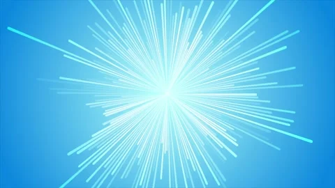 Bright blue minimal glowing tech linear rays abstract futuristic motion Stock Footage 342804457