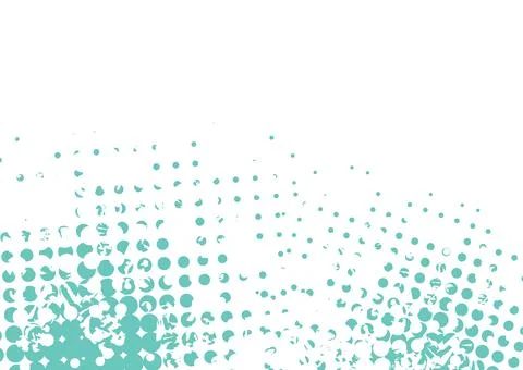 Bright blue minimal halftone dots grunge abstract background Stock Illustration