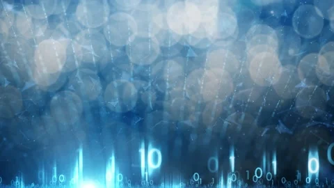 Bright blue modern digital technology background Stock Footage 228086392