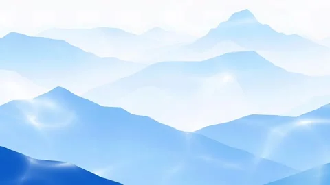 Bright Blue: Mountains with a Light blue Sky, nature is shining in the Horizon Stock Footage 307001481