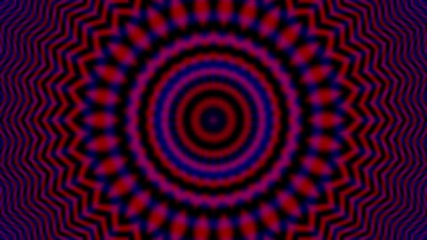 Bright Blue Neon Spiral Pattern with Wavy Edge on Black Background Video stock 345448408