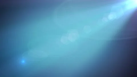 Bright Blue Optical Lens Flare and Stage Light Beam Overlay Loop 動画素材 341980190