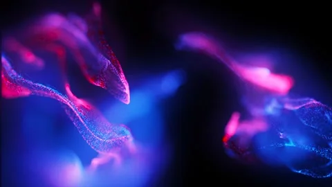 Bright blue or ink liquid spread on black background Stock Footage 243717747