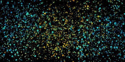 Bright blue orange sparkling particles grunge abstract background Stock Illustration