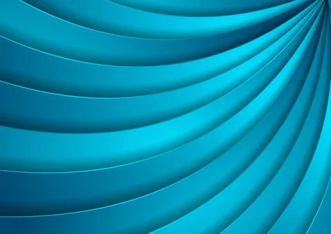Bright blue paper waves minimal abstract elegant background イラスト素材