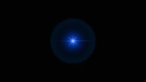 Bright Blue Shining Light Spotlight Spark Lens Flare Overlay with Bokeh Eff.. Stock Illustration
