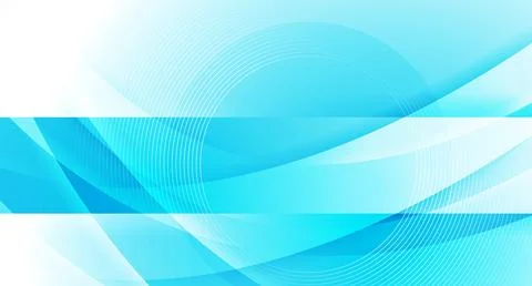Bright blue shiny abstract minimal geometric background with waves linear cir 스톡 일러스트