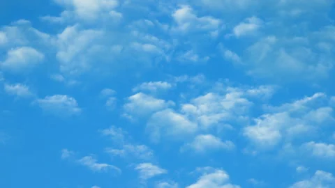 Bright Blue Sky and Dynamic Cloudscape Time-Lapse Stock Footage 318079555