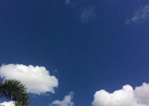 Bright blue sky background Stock Photos