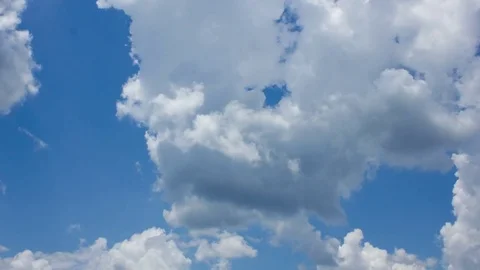 Bright Blue Sky Cloud Timelapse Stock Footage 76942995