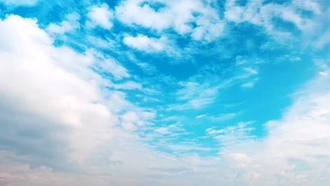 Bright blue sky with clouds 스톡 동영상 165792792