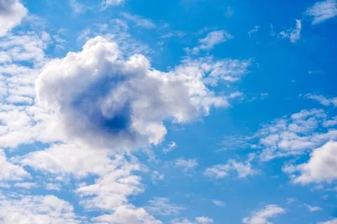 Bright blue sky with clouds 库存照片