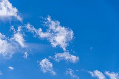 Bright blue sky with clouds Stock-Fotos