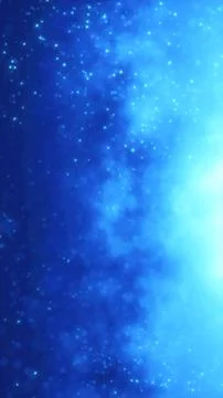 Bright blue sky filled with glowing stars during a clear quiet night Ilustración de archivo