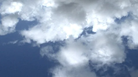  Bright blue sky, fluffy clouds, sunny day Stock Footage 106354599