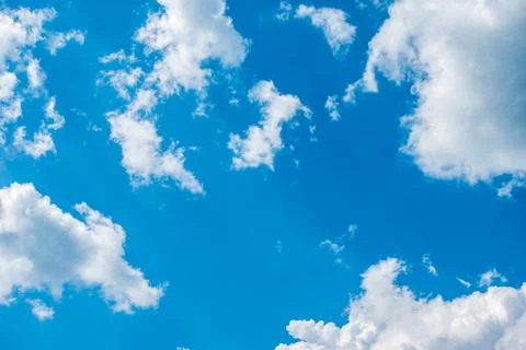 Bright blue sky. Stock Photos