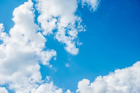Bright blue sky. Stock Photos