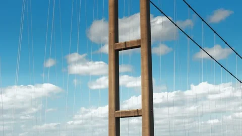 Bright blue sky with soft white clouds Видео 343545973