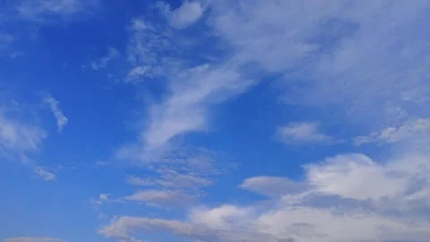 Bright Blue Sky with White Clouds on a Clear Day Vídeos de archivo 308089677