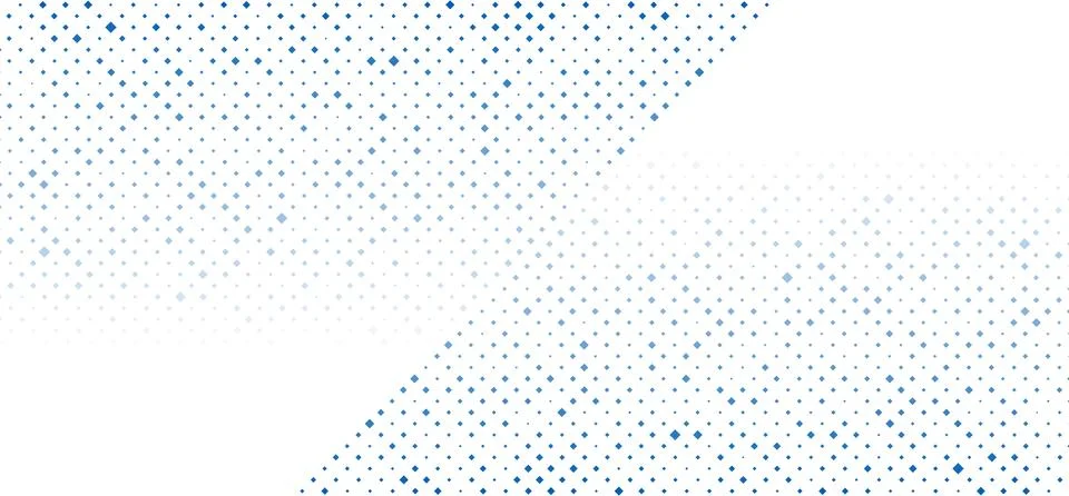 Bright blue small halftone square dots abstract hi-tech background Stock-Illustration