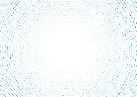 Bright blue small square dots abstract circular background Stock Illustration