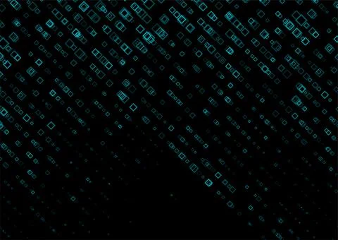 Bright blue small square dots abstract hi-tech background Stock Illustration