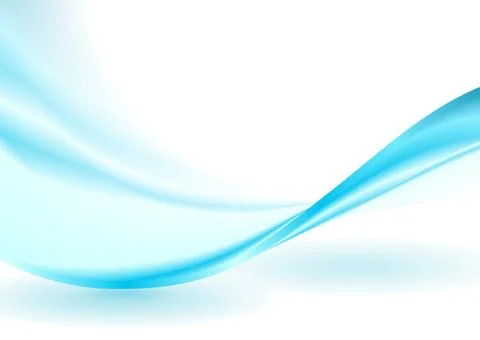 Bright blue smooth blurred wavy abstract elegant background Stock Illustration