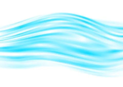 Bright blue smooth blurred wavy abstract elegant background Stock Illustration