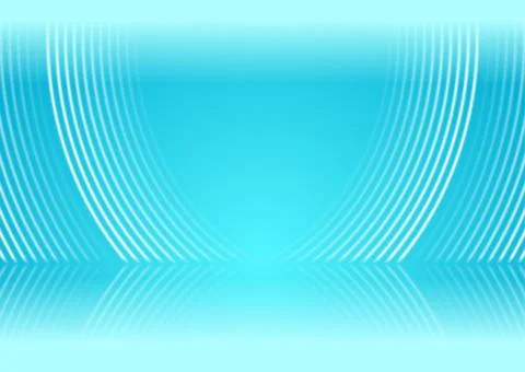 Bright blue smooth curved waves abstract tech elegant background イラスト素材