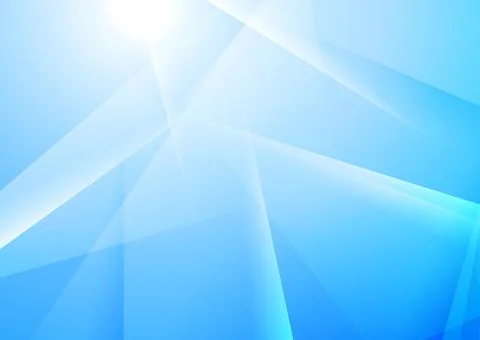 Bright blue smooth glossy low poly stripes abstract geometry background Stock Illustration