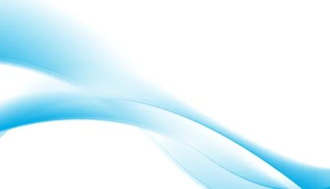 Bright blue smooth glossy waves abstract elegant background Stock Illustration