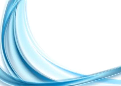 Bright blue smooth waves on white background Bright blue smooth waves on w... Stock Photos