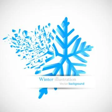 Bright blue snowflake Stock Illustration