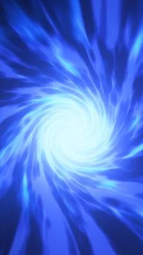 Bright blue spiral vortex with flowing energy streams and a luminous center.. Stockillustratie
