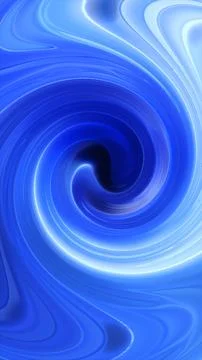 Bright blue spiral vortex with smooth flowing light trails, creating a futuri Stock Illustration
