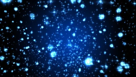 Bright Blue Stars Array Orbit Shape Motion Background Stock-Footage 277334826