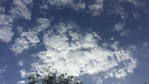 Bright Blue summer sky with clouds Vídeo Stock 134909238