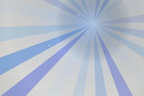 Bright blue sunburst pattern with rays on light background Stock Photos