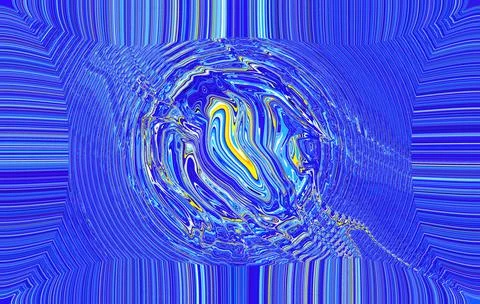 Bright blue tech background. Poster. Art trippy digital screens. Modern luxur 스톡 일러스트