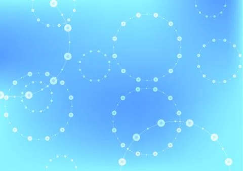 Bright blue tech circles vector background Stock Illustration