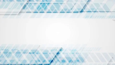 Bright blue tech geometric abstract video animation Stock Footage