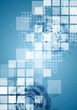 Bright blue tech vector background イラスト素材