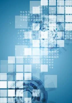 Bright blue tech vector background Bright blue tech background. Vector des... 库存照片