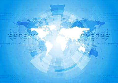 Bright blue technology background Stock Illustration