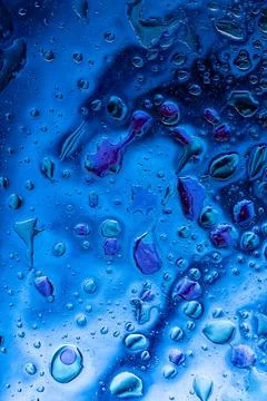 Bright blue water splash background with bubbles and liquid texture Stock Illustration