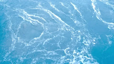 Bright blue wave foam bubbling water Stock-Footage 144919927