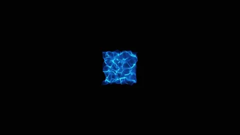 Bright blue waves in a square space in b... | Stock Video | Pond5