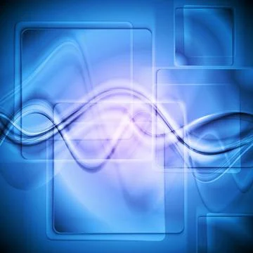 Bright blue wavy background. Vector illustration eps 10 Bright blue wavy b... Stock Photos