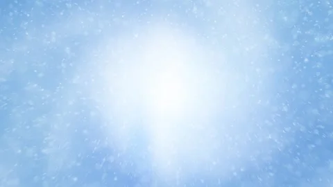 Bright blue winter snowy sky with snowflakes loop copy space background Stock Footage 345682194